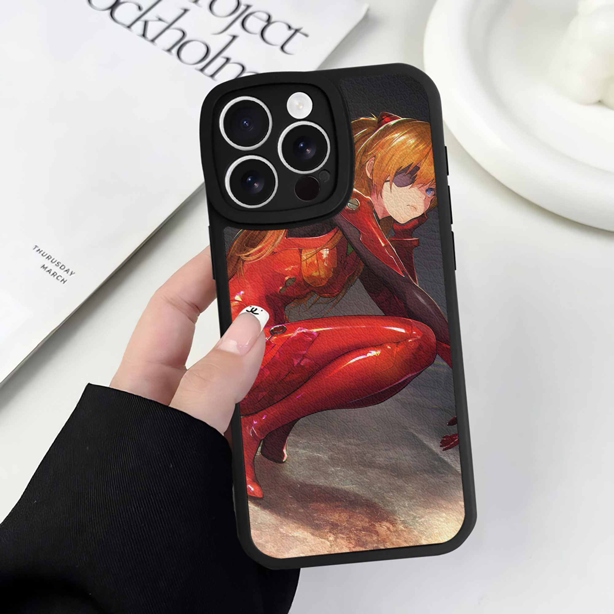 （画像用） EVA 新世紀エヴァンゲリオン 【iPhone 16シリーズ対応】シリコンスマホケース（レザー調） 材質：シリコン